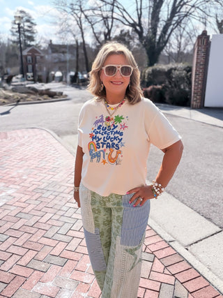"Busy Collecting My Lucky Stars" Crop Tee