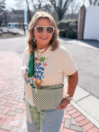 "Busy Collecting My Lucky Stars" Crop Tee