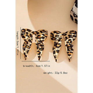 Wild Leopard Bow Earrings