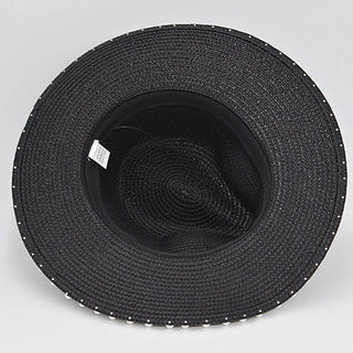 Pearl Beaded Straw Hat