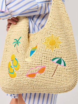 Cabana Slouchy Straw Beach Tote
