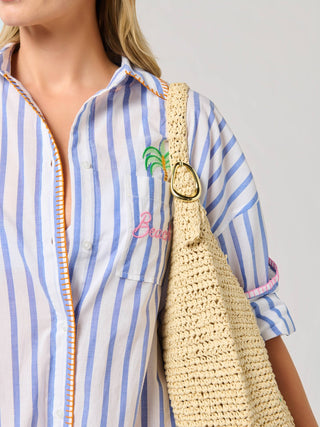 Cabana Slouchy Straw Beach Tote