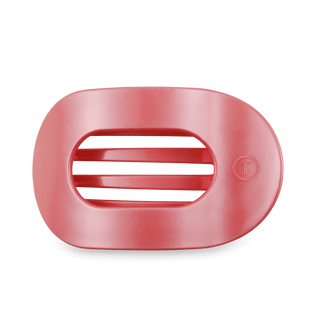 Calming Coral Large Round Flat Hair Clip