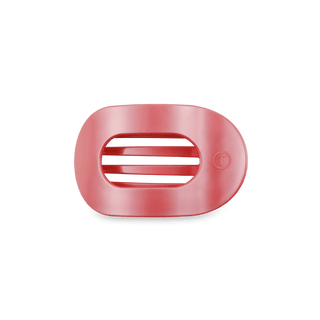 Calming Coral Small Round Flat Hair Clip