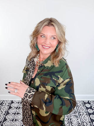 Camo & Claws Oversized Shacket