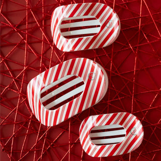 Candy Cane Crush Large Flat Round Clip