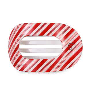 Teleties Candy Cane Crush Flat round large hair clip