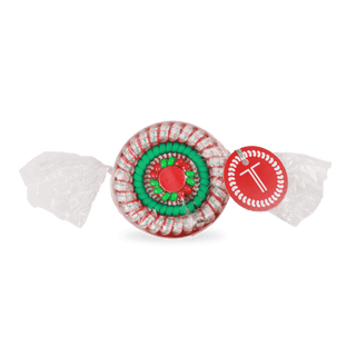 Teleties candy hair ties set with red, green, and white pony tail holders 