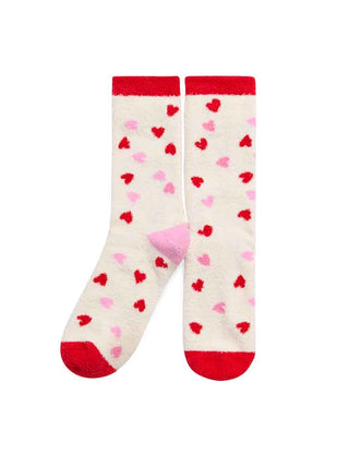 Candy Heart Fuzzy Socks