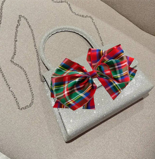 Candy Sparkle Purse - with Red Plaid Bow
