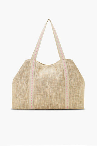 Capri Zest Oversized Beaded Jute Beach Tote