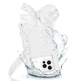 Ivory pearl bow casemate waterproof phone case