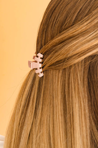 Classic Pearly Pink Tiny Hair Clip