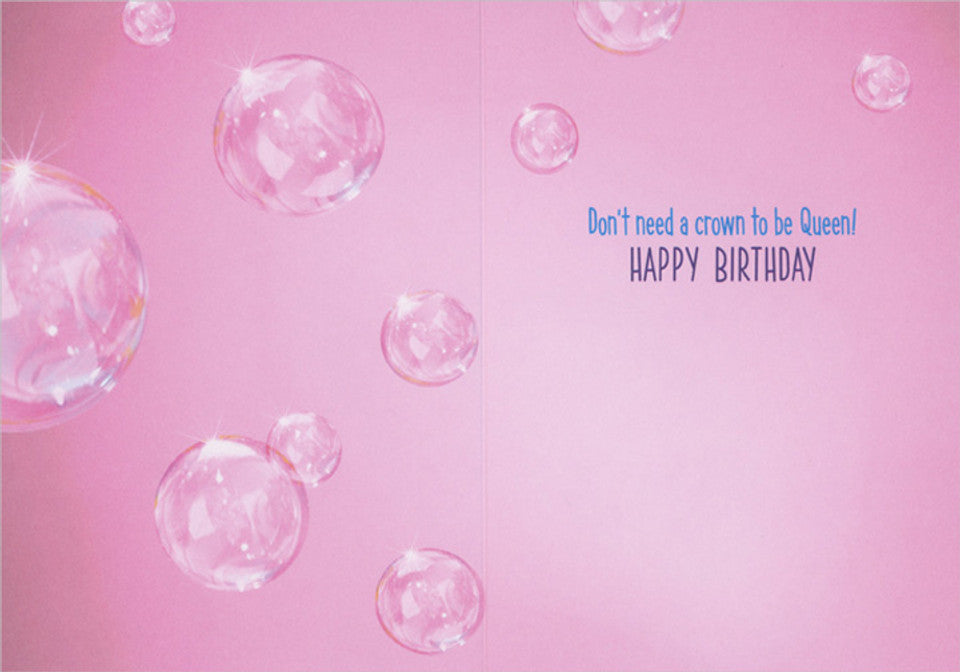 Pink Towel Cat Birthday Card