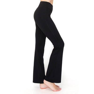 Basic Black V-Waist 31" In-Seam Flared Yoga Pants