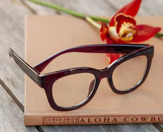 Center Stage Focus Reading Glasses - Dark Cherry