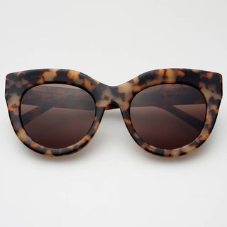 Freyrs Charlotte tortoiseshell cat-eye sunglasses.