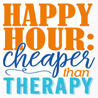Cheaper Than Therapy Paper Cocktail Napkins
