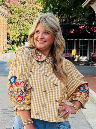 Checkered Garden Blouse