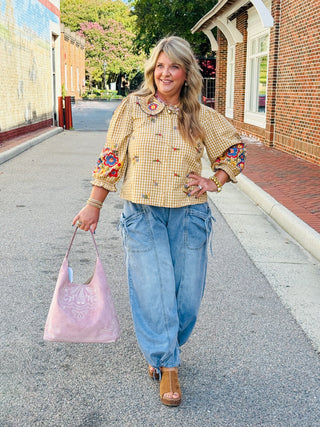 Checkered Garden Blouse