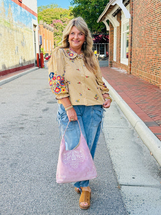 Checkered Garden Blouse