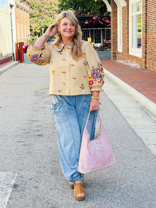 Checkered Garden Blouse