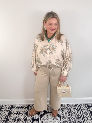 Chic Wide Leg Pants | Stone