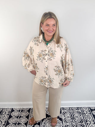 Chic Wide Leg Pants | Stone