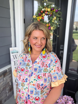 "Ciao Bella" Pajama Shorts Set