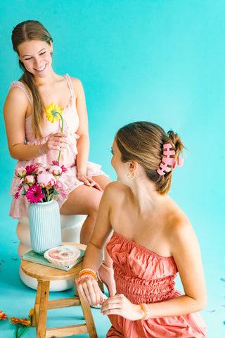 Classic Calming Coral Large Hair Clip