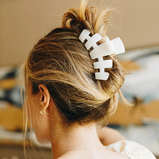 Classic Coconut White Large Hair Clip