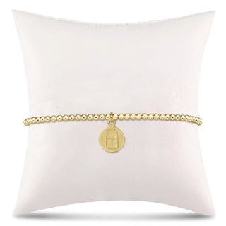 Classic Gold 2mm Bead Bracelet - Be You Small Gold Disc