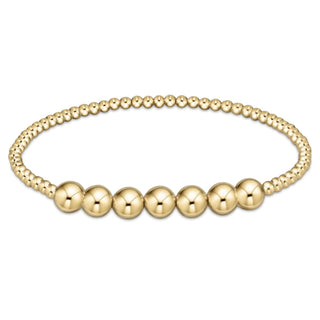 Classic Gold Beaded Bliss 3mm Bead Bracelet - Gold 6mm