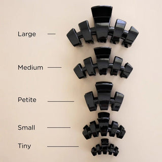 Classic jet black hair clips.