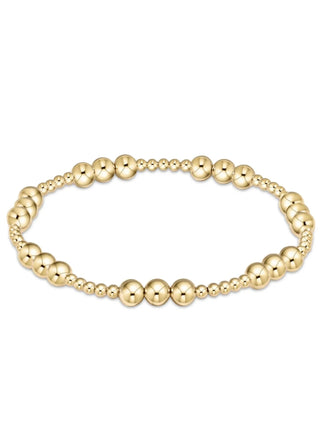 Classic Joy Pattern 6mm Bead Bracelet-Gold