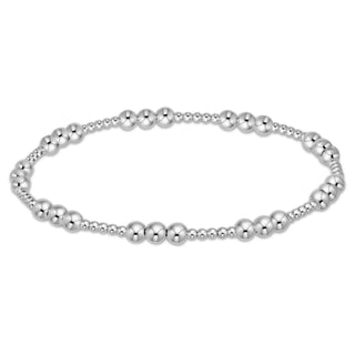 Classic Joy Pattern Bead Bracelet - Sterling