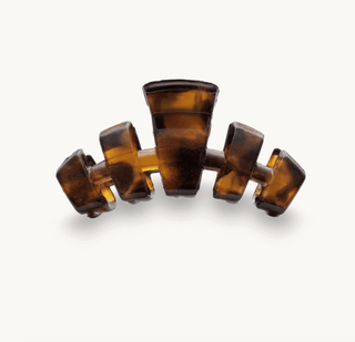 Teleties tortoise classic hair clip.