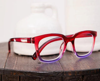 Clear Horizon Reading Glasses Wine/Purple
