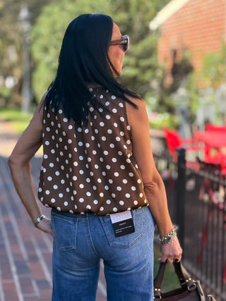 Cocoa Spot Sleeveless Blouse
