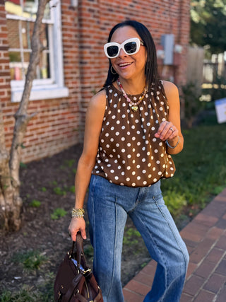 Cocoa Spot Sleeveless Blouse