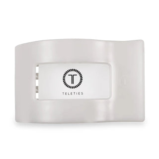 Coconut White Large Flat Rectangle Hair Clip