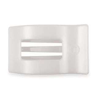 Coconut White Large Flat Rectangle Hair Clip.