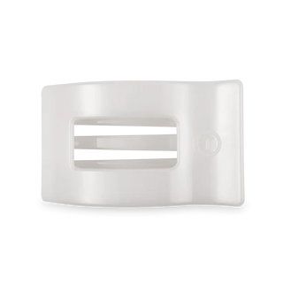Coconut White Medium Flat Rectangle Hair Clip