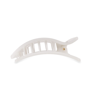 Coconut White Medium Flat Rectangle Hair Clip