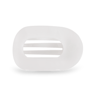 Coconut White Medium Flat Round Clip