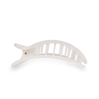 Coconut White Medium Flat Round Clip