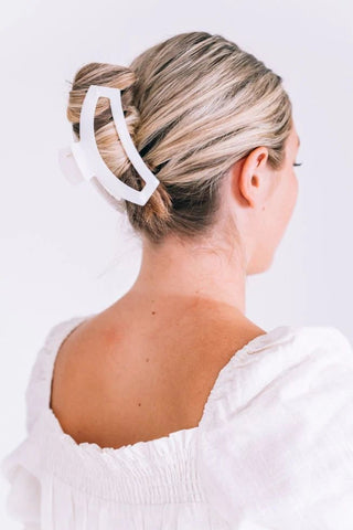 Coconut White Open Claw Hair Clips