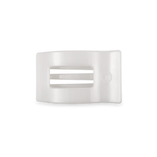 Coconut White Small Flat Rectangle Hair Clip