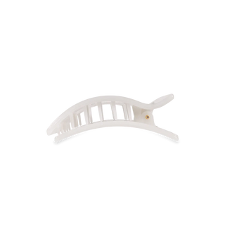 Coconut White Small Flat Rectangle Hair Clip