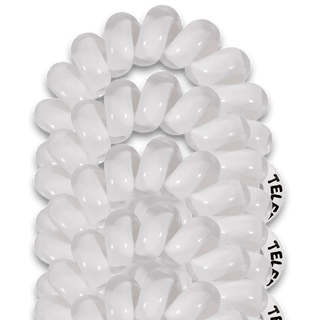 Coconut white tiny hair tie set.